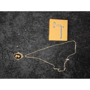 whiting and davis Cameo Necklace With Box